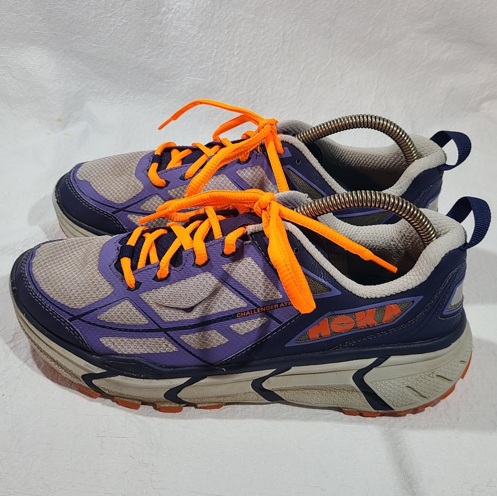 Womens Hoka One One Challenger ATR Athletic Shoes Size: 9.5 Navy Blue Purple